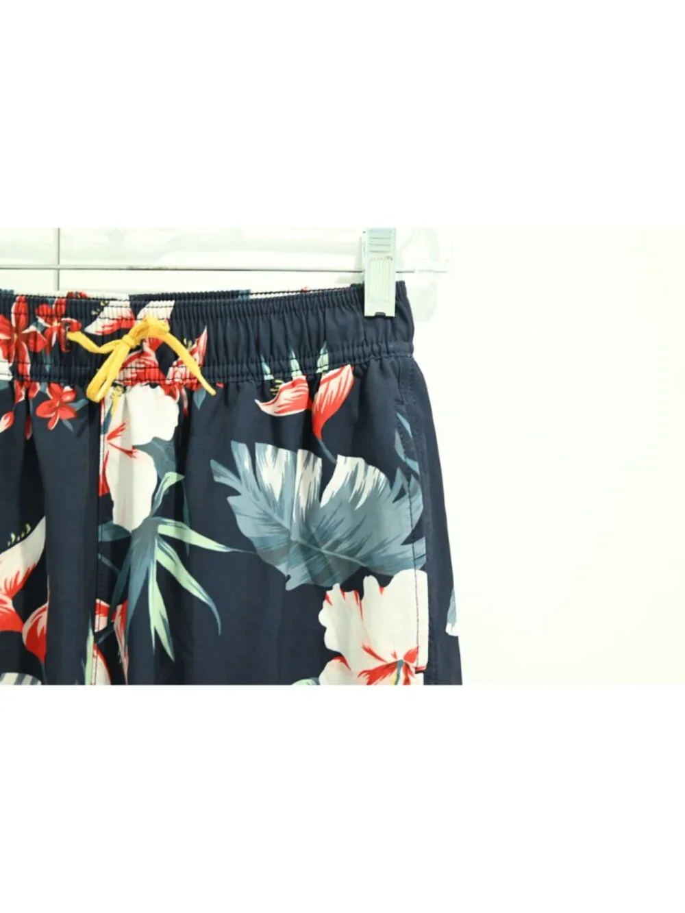Crewcuts Boys Hawaiian Floral Swim Trunks Navy Tropical Board Shorts Size 14